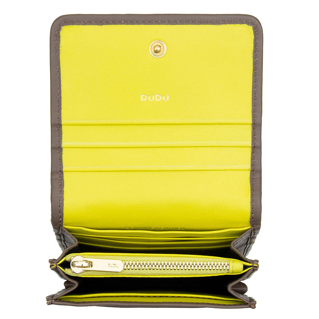 Итальянский кожаный кошелек DuDu серии Flores | тауп - Dudubags фото 4