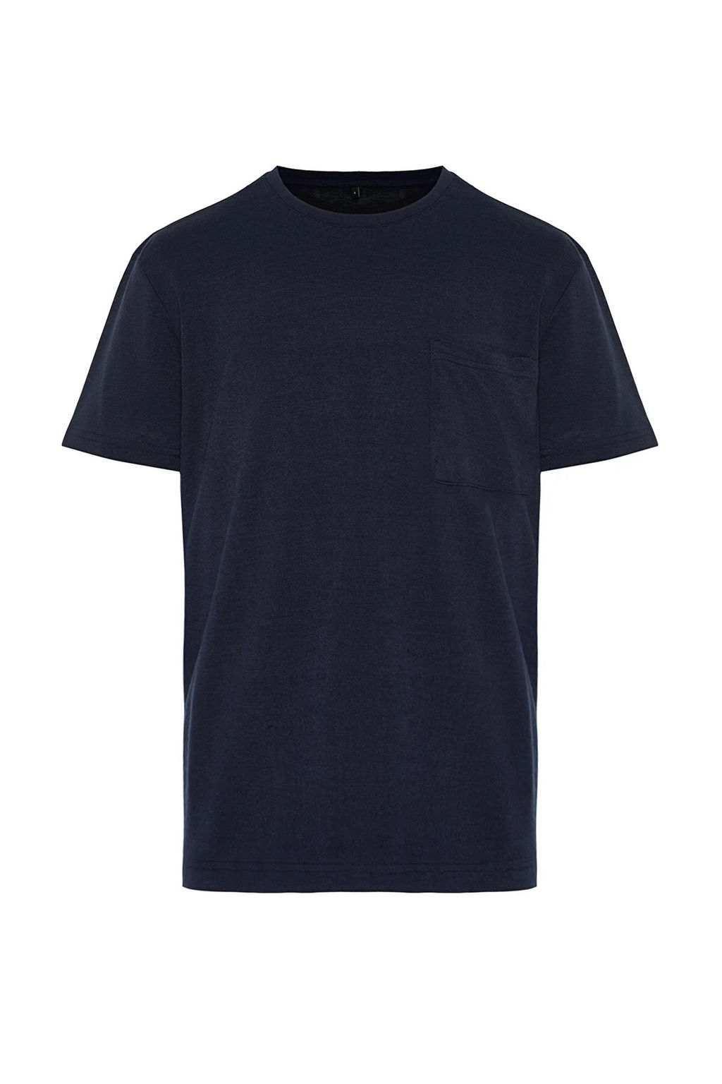 Lacivert Regular/Normal Kesim Cepli Keten Gorunumlu K?sa Kol T-Shirt TMNSS24TS00046 - Trendyolmilla фото 7