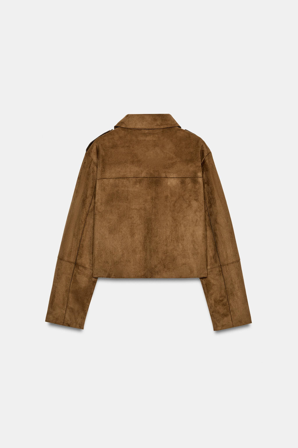 CHAQUETA CORTA EFECTO ANTE / Tostado - Zara фото 9