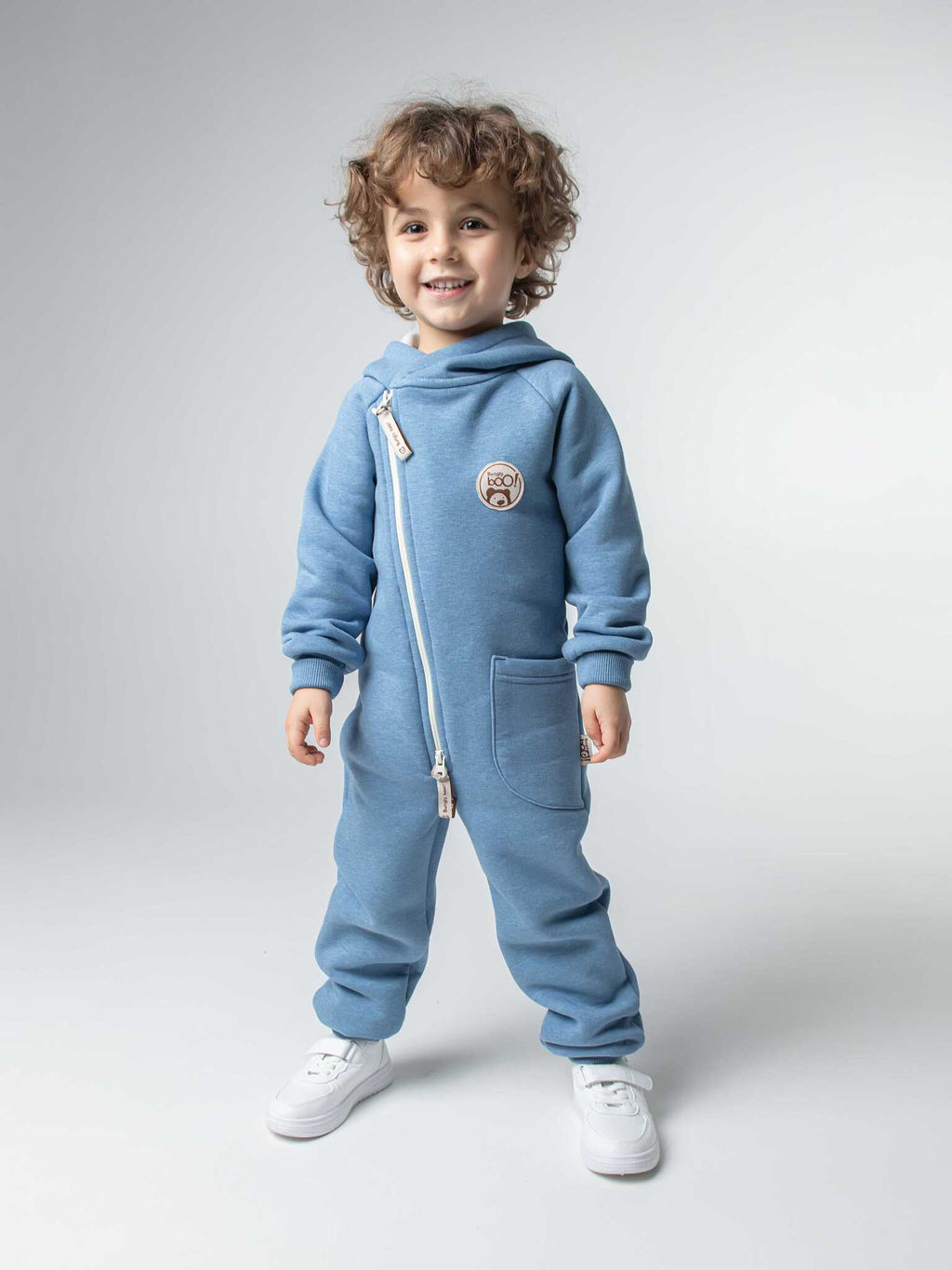 Комбинезон косуха с капюшоном Голубика утепленный - Bungly фото 5