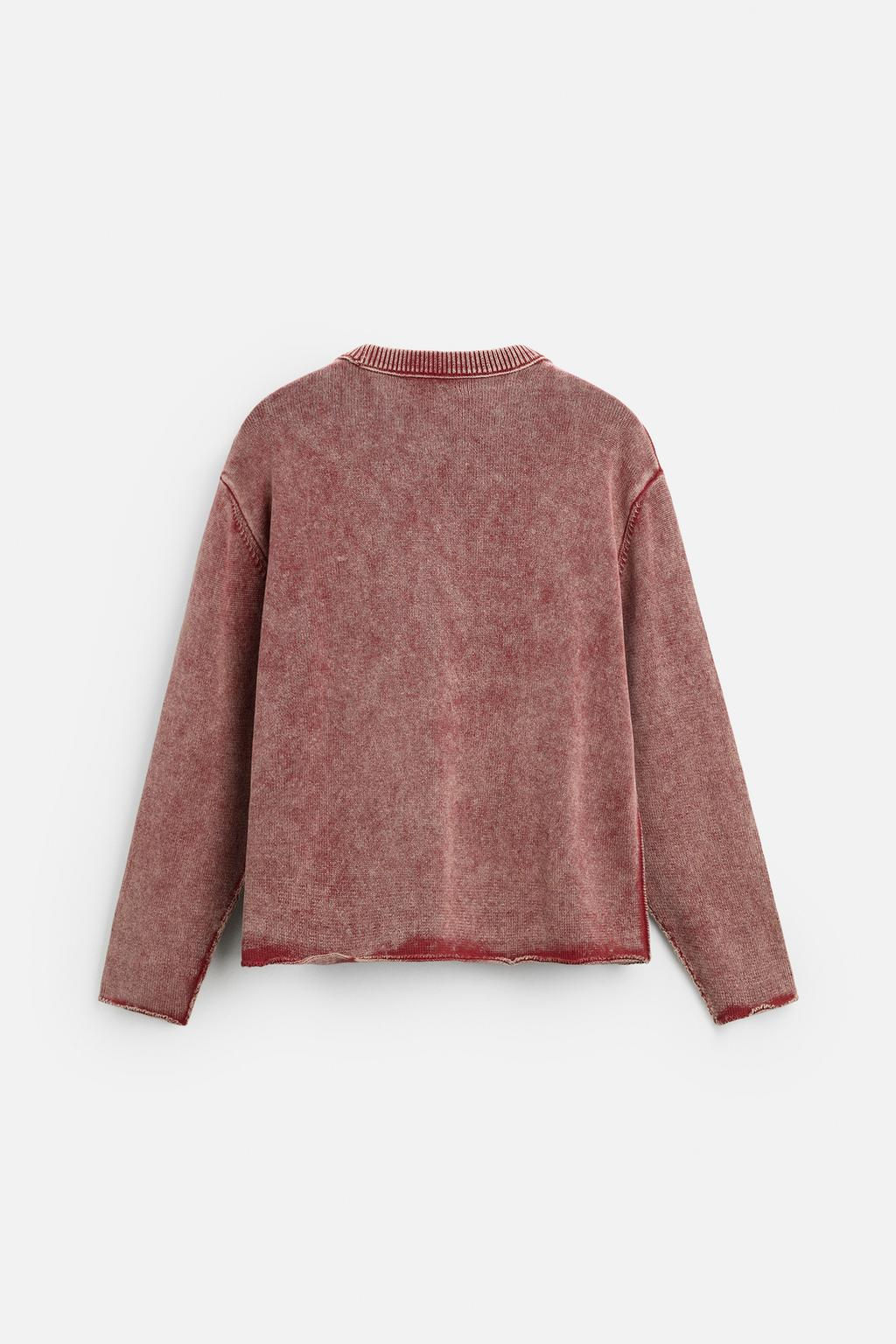 FADED TEXTURED SWEATER - Zara фото 8