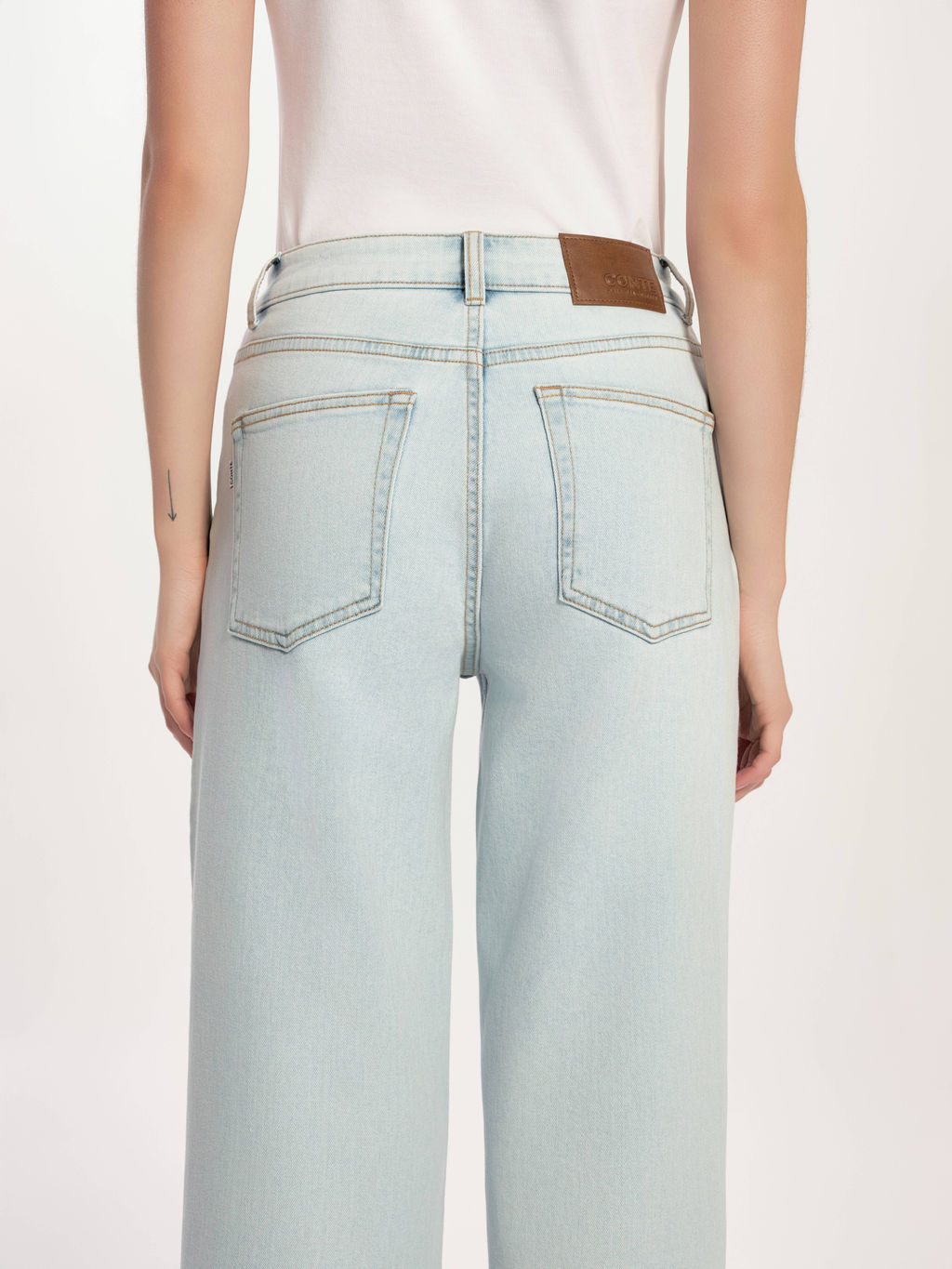 CONTE CON-784 Джинсы wide leg ULTRA-LONG небесно-голубого цвета light blue