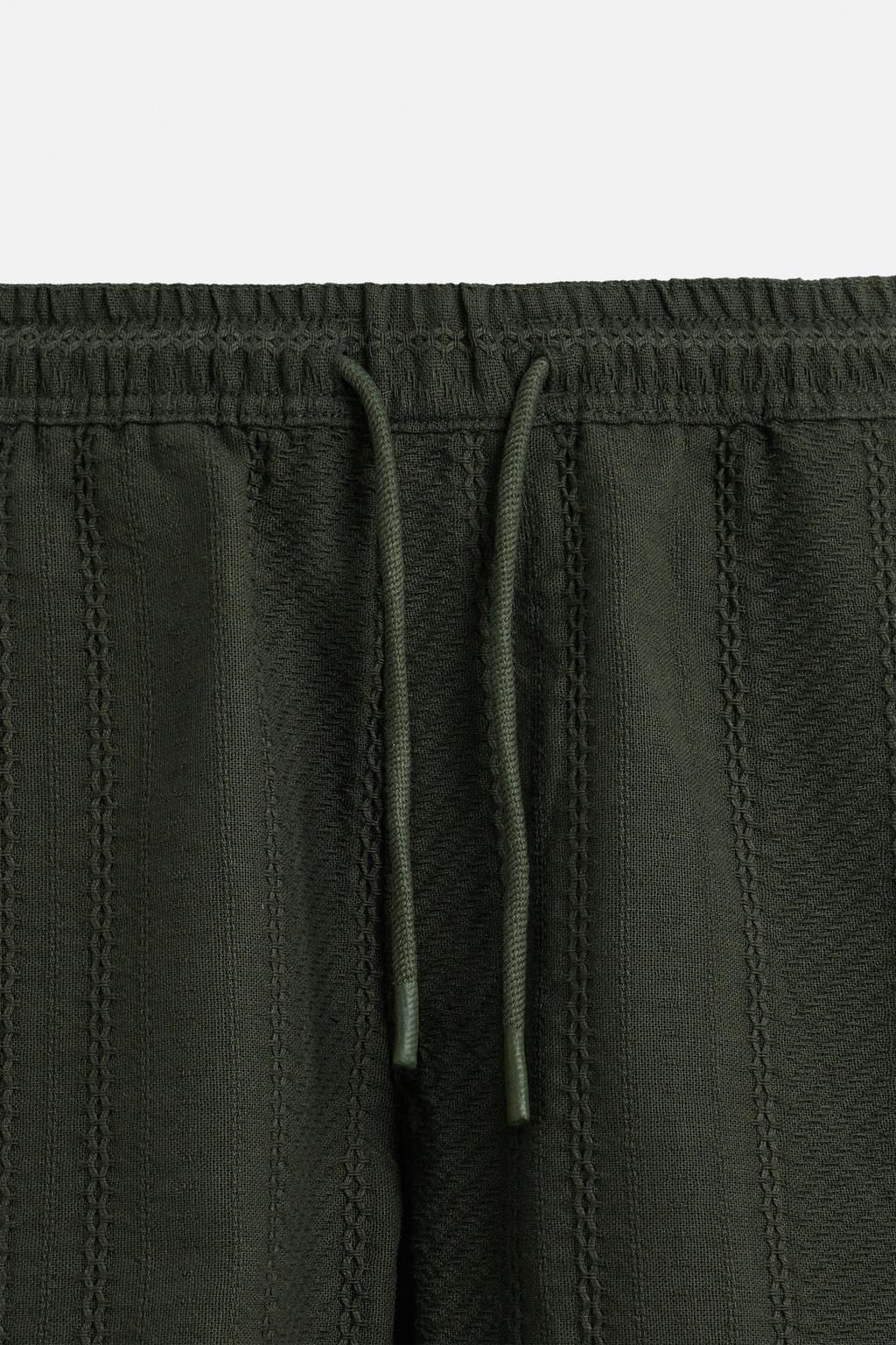 TEXTURED REGULAR FIT BERMUDA SHORTS - Zara фото 11