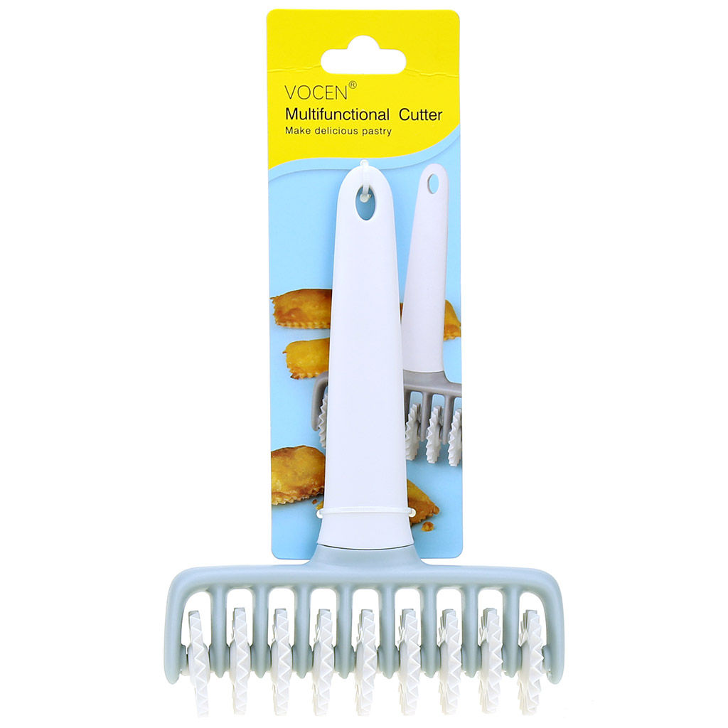 Бельгия Нож-ролик для теста пластмассовый 19,5х14,5х3,8см, фигурный, съемные ролики, на картоне (Китай) - Домашняя мода фото 2