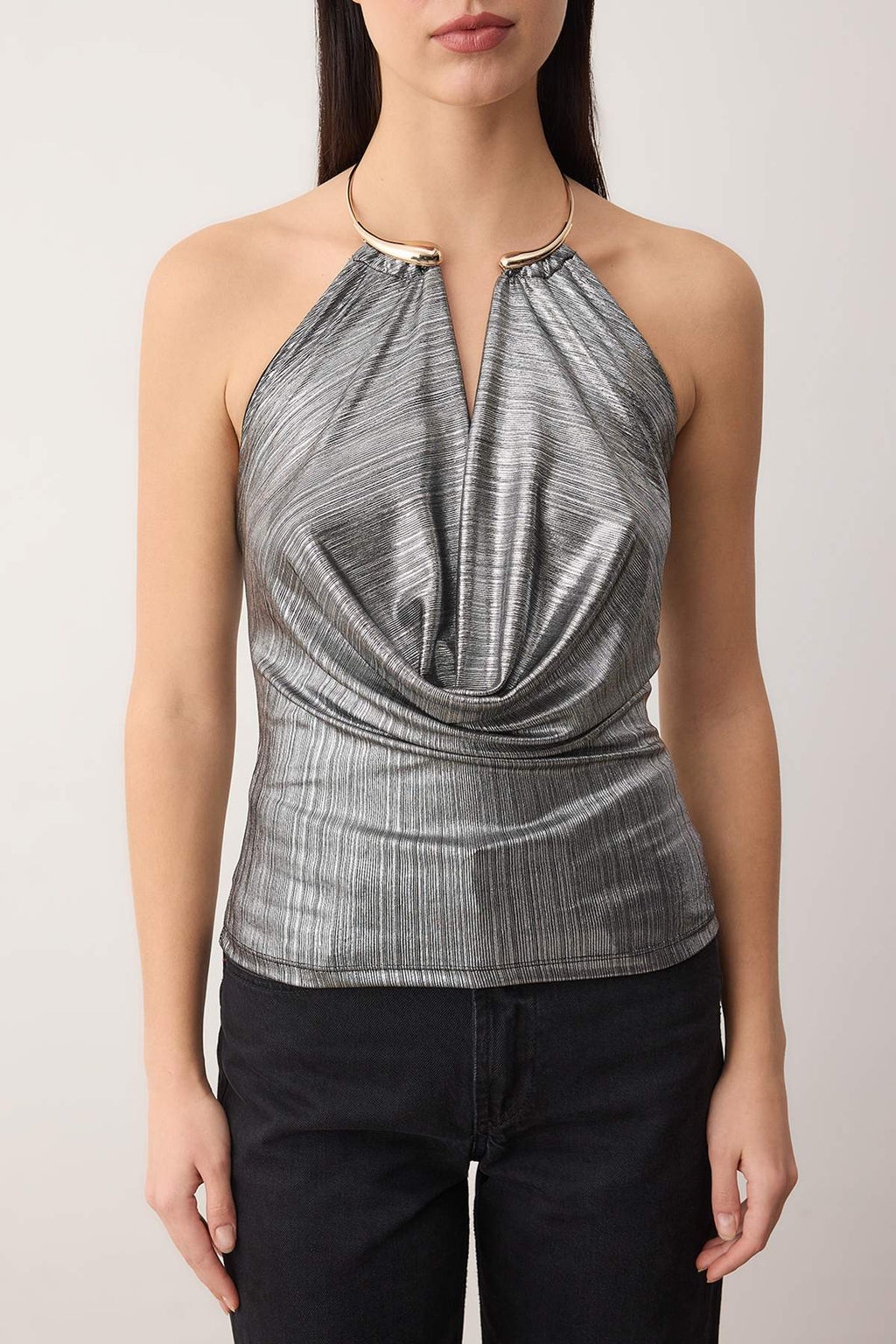 Taba Aksesuar Detayl? Degaje Yaka Orme Party Bluz TPRAW26BZ00062 - Trendyolmilla фото 9