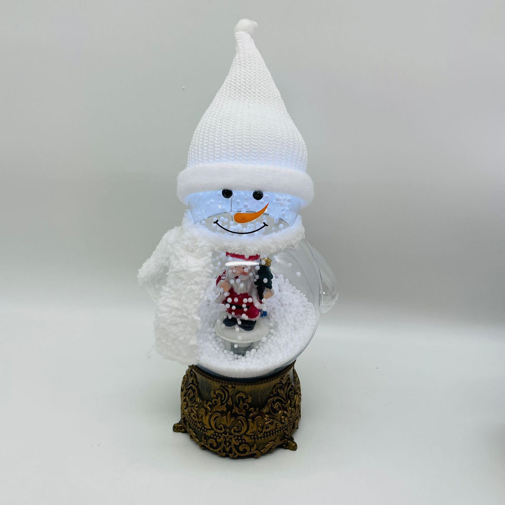 Новогодний декор Ночник - Снеговик с Дедом Морозом 35 см (арт. 7047-1АВС) в ассортименте - Ип лебедев о.ю фото 4