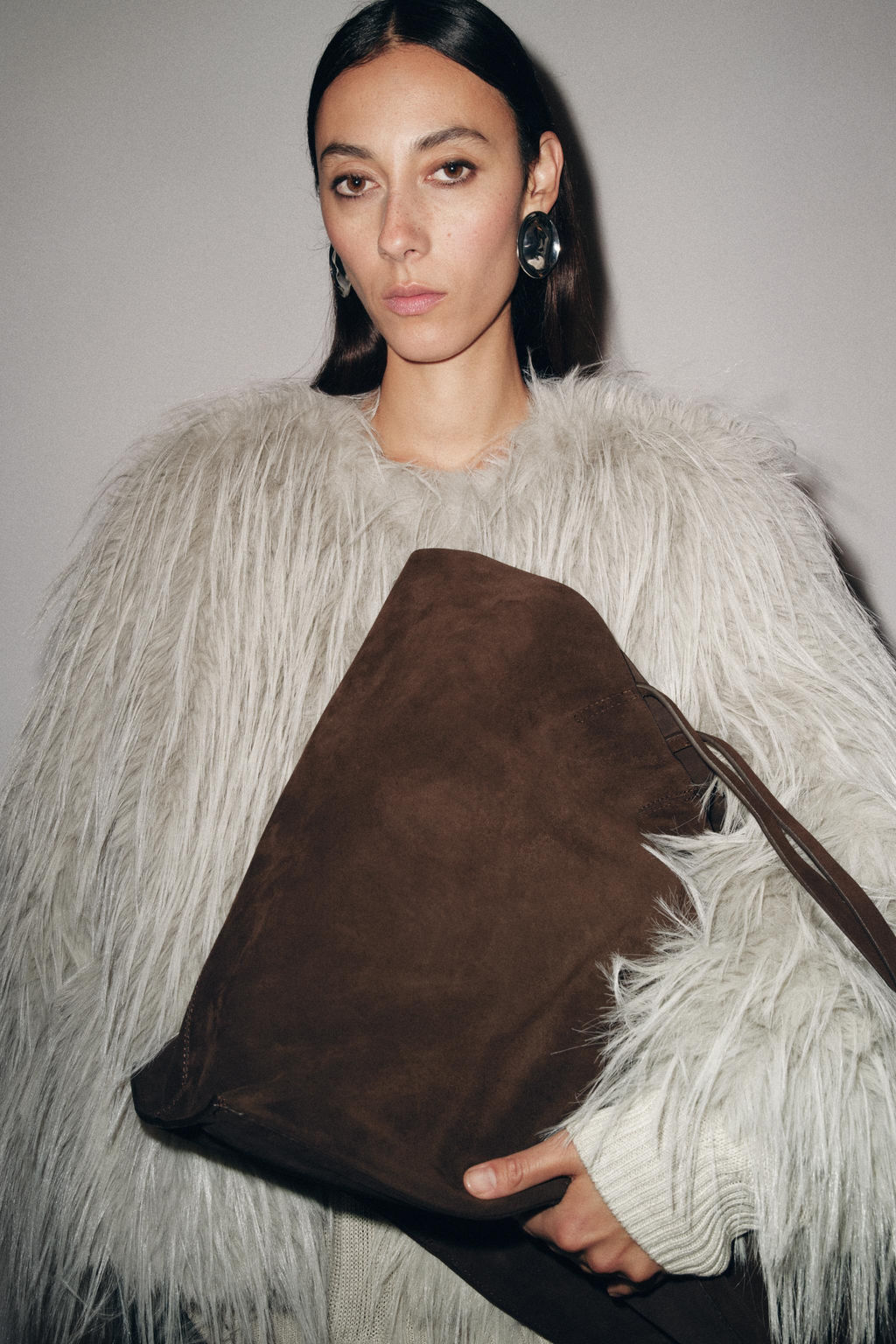 MAXI SUEDE TOTE BAG - Zara фото 9