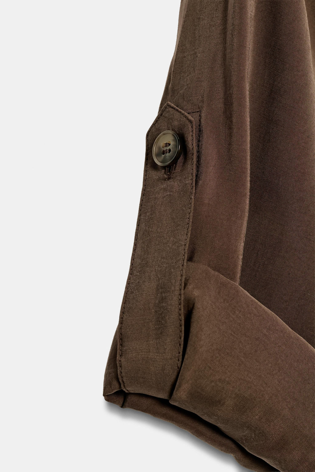 VESTIDO CAMISERO FLUIDO CINTUR?N / Marr?n - Zara фото 9