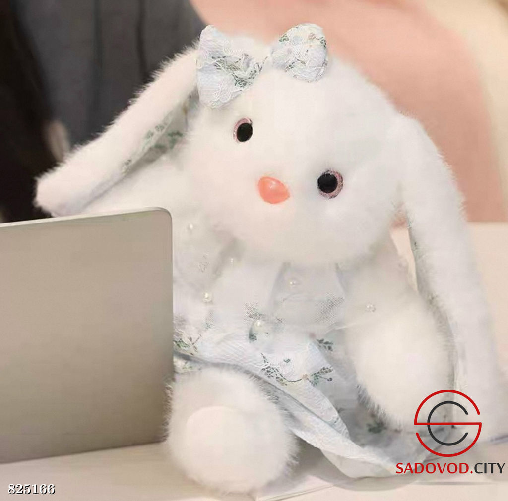 Плюшевая мягкая игрушка зайка в платье