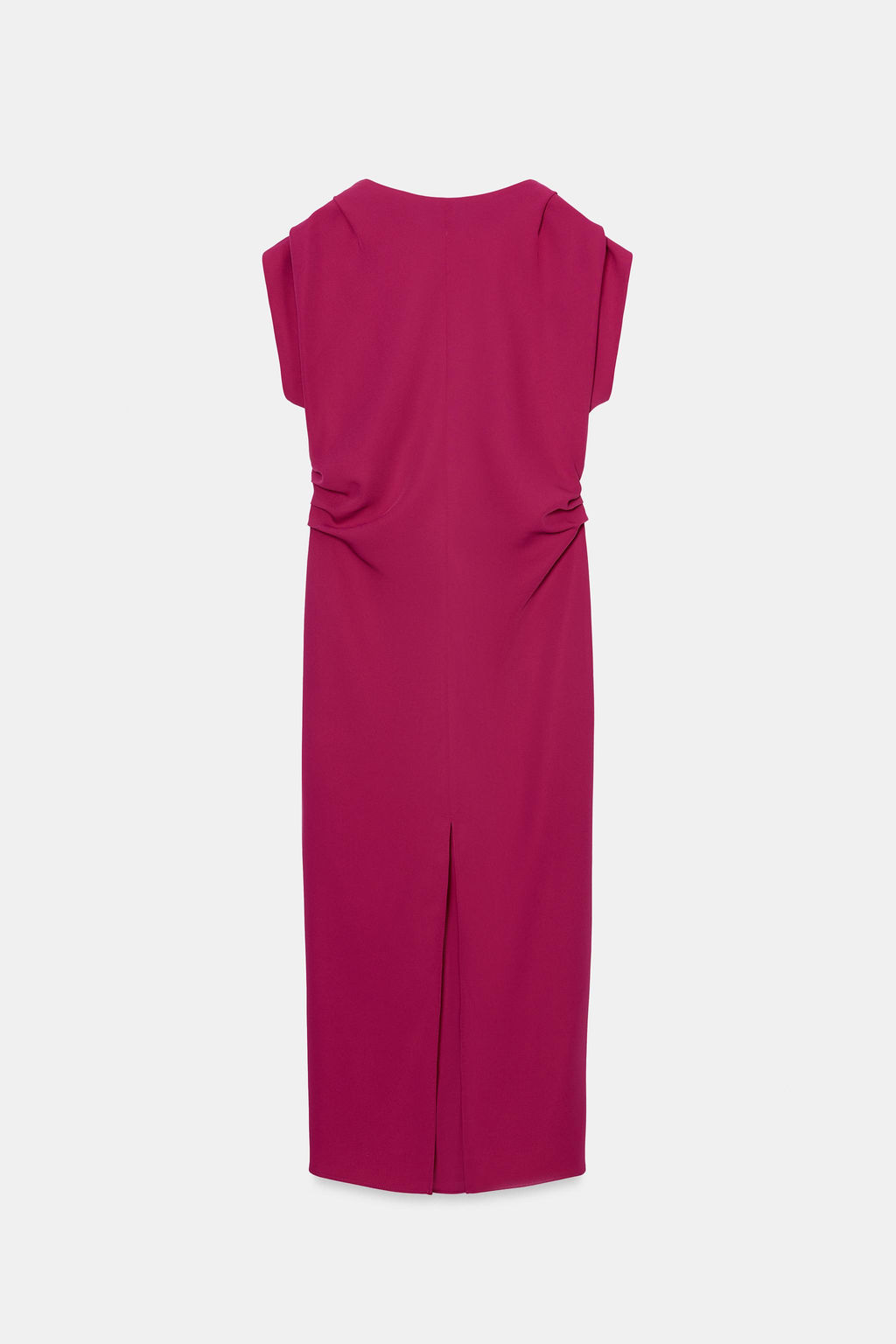 VESTIDO MIDI PLIEGUES / Fucsia oscuro - Zara фото 8