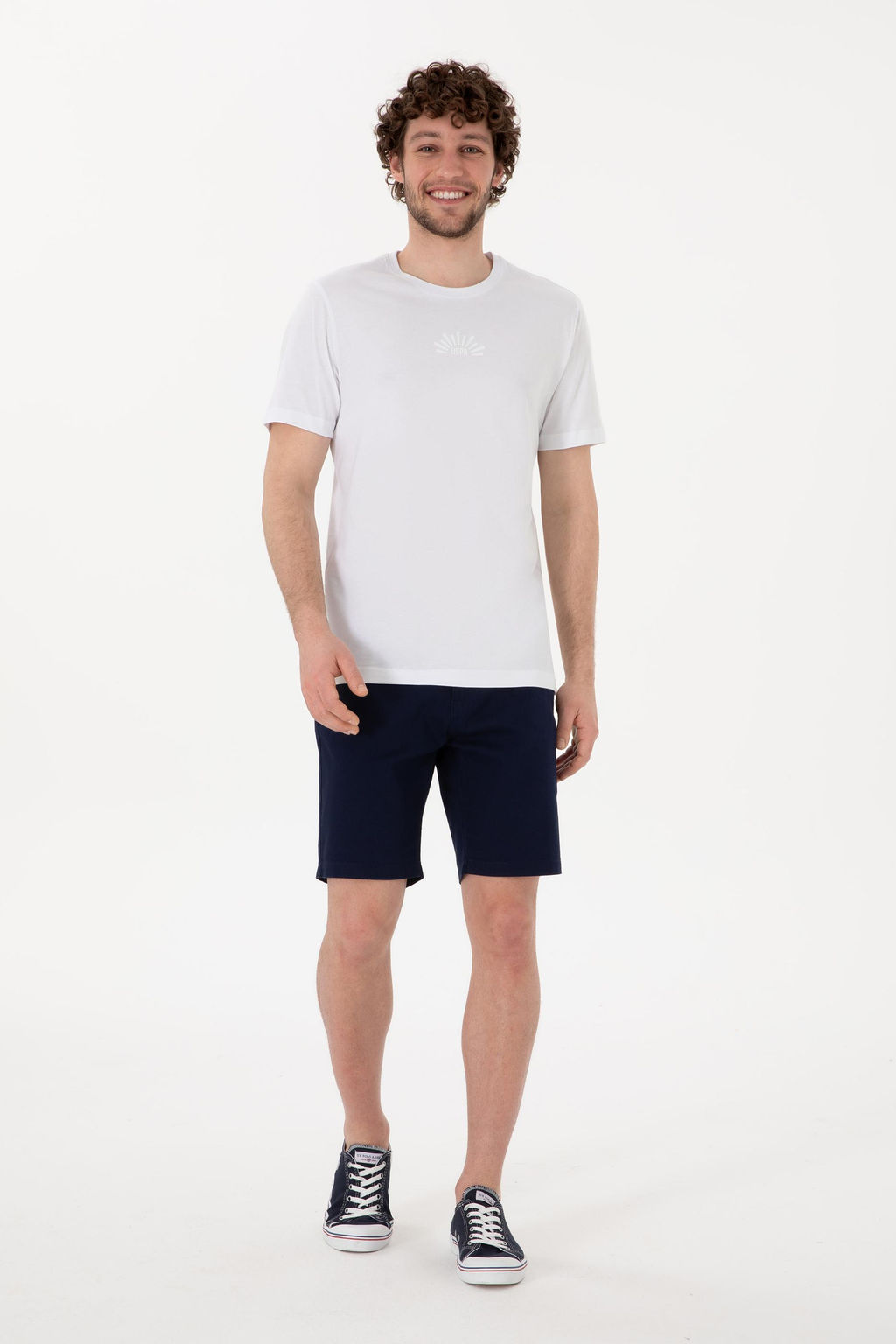 Erkek Regular Fit Bisiklet Yaka Beyaz Ti__rt Sepette S_rpriz _ndirim - U.s. polo assn фото 4