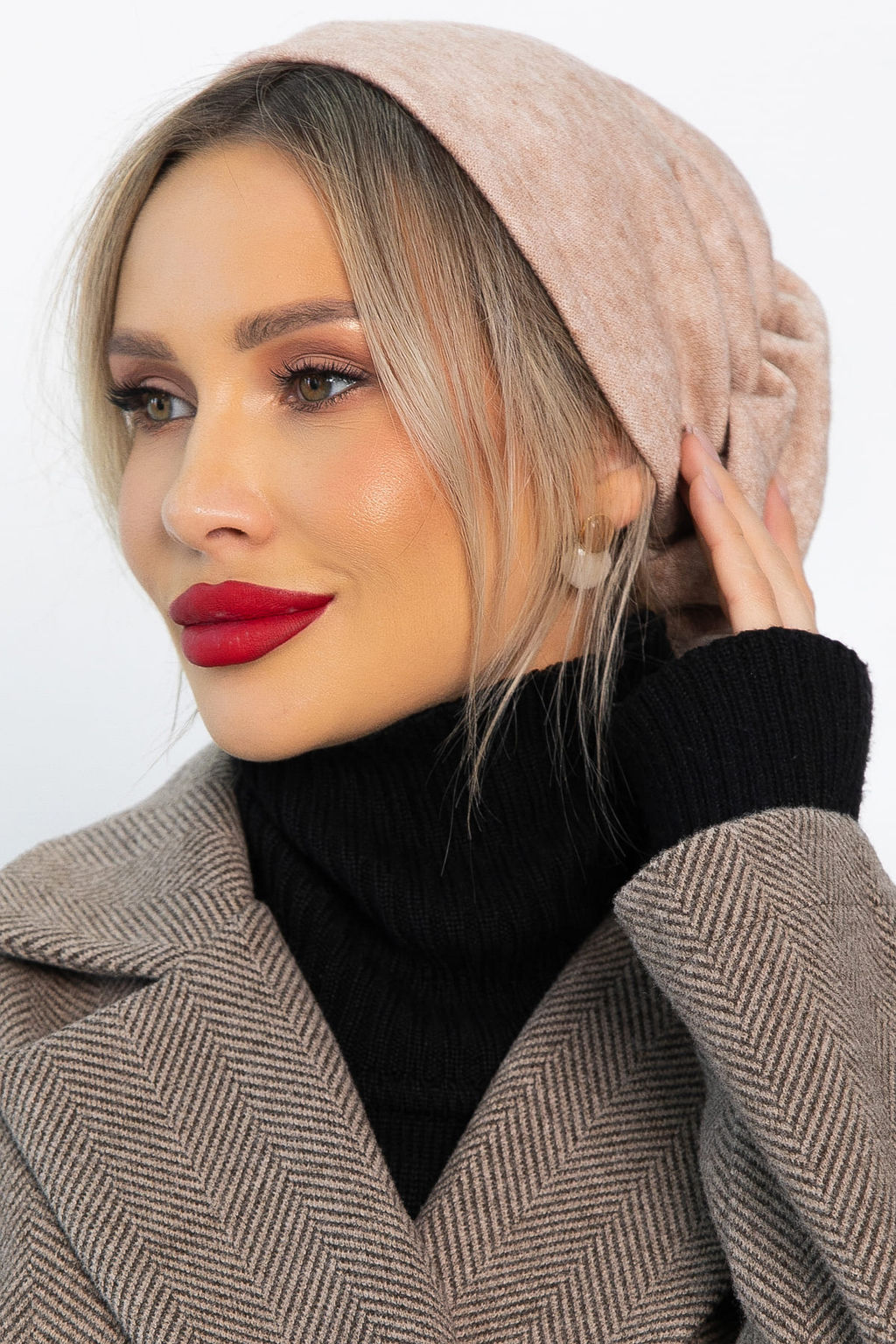 Чалма с резинкой (бежевая) ЧР6-23М