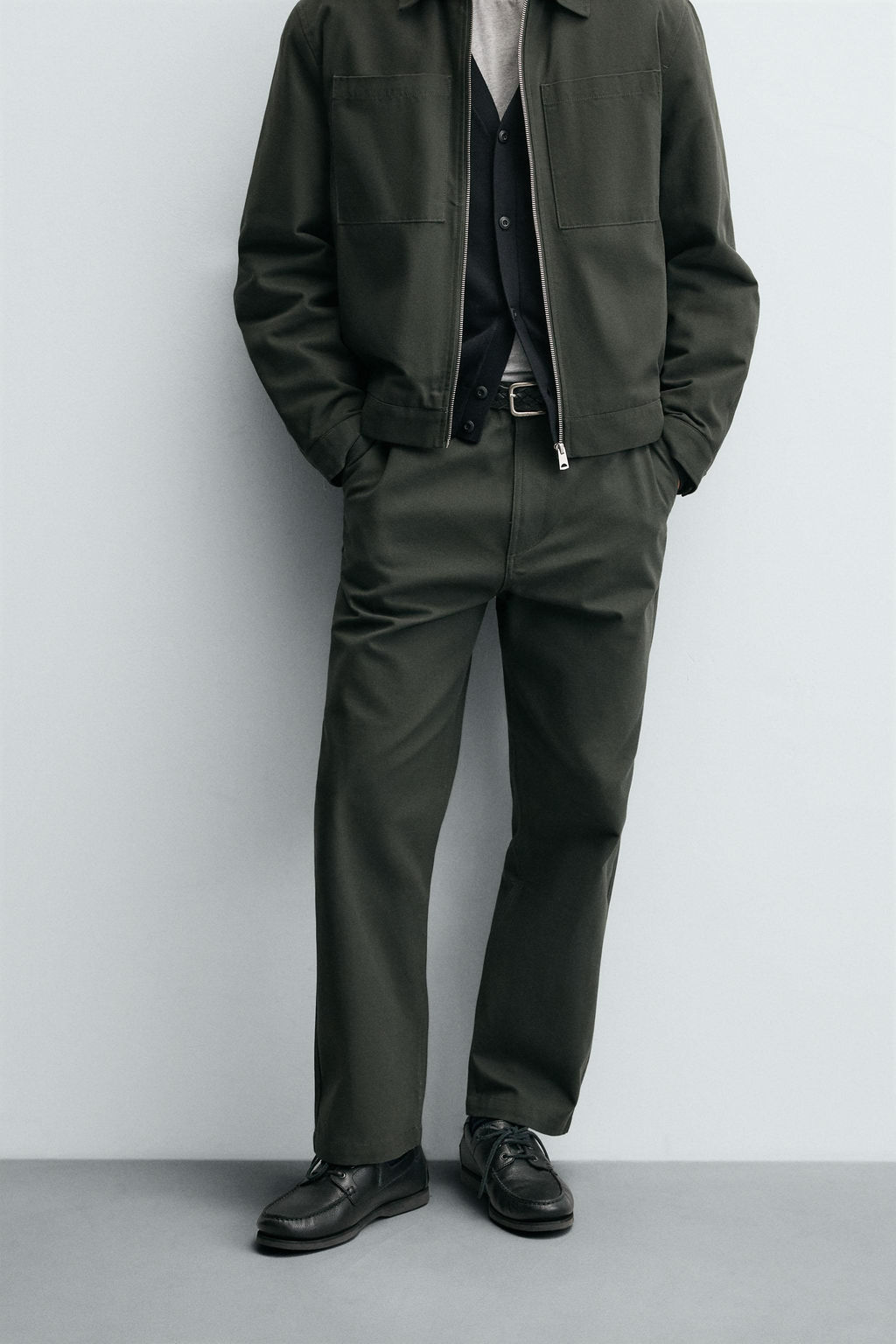 TEXTURED CANVAS TROUSERS - Zara фото 2