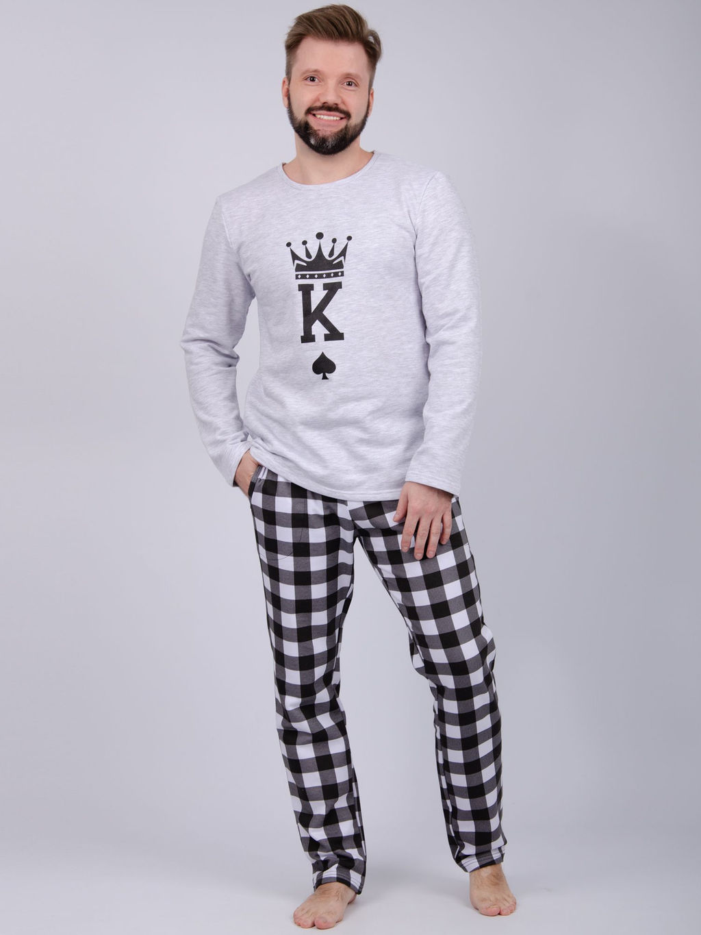 Пижама Карты 2, футер начёс - Малина фото 4