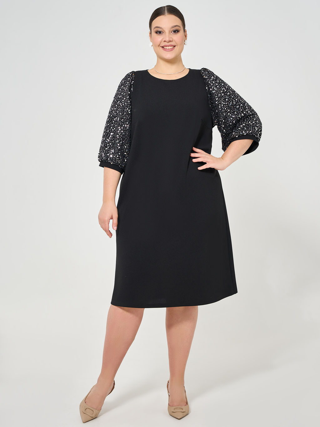 Платье 0218-2 чёрный кварц - Dora фото 70