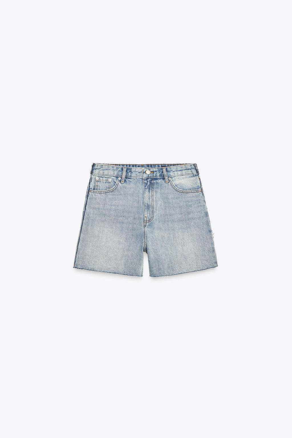 ZW COLLECTION MID-WAIST DENIM SHORTS - Zara фото 5