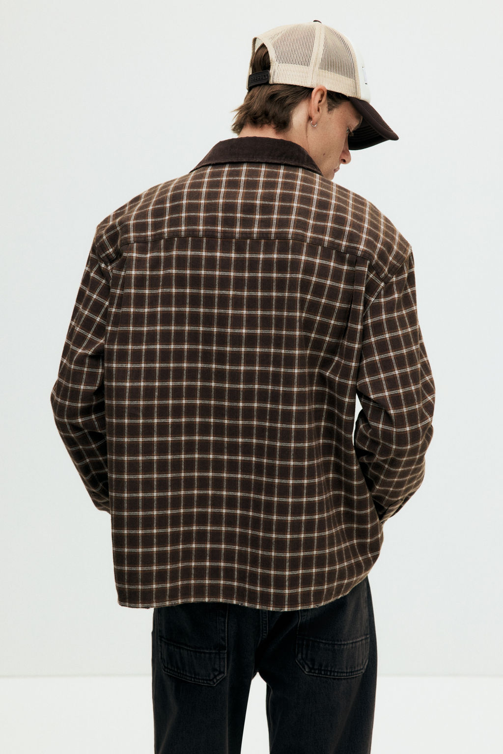 Camisa cropped de franela Loose Fit - H&m фото 6
