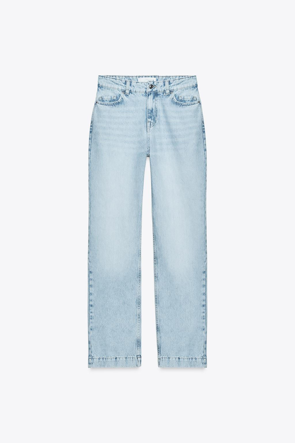 JEANS Z.04 STRAIGHT MID-WAIST FULL LENGTH - Zara фото 7