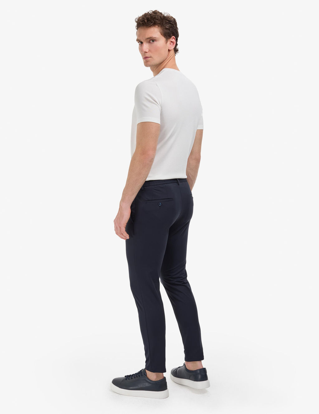 Lacivert Ex. Slim Fit Beli Kordonlu Klasik Jogger Pantolon