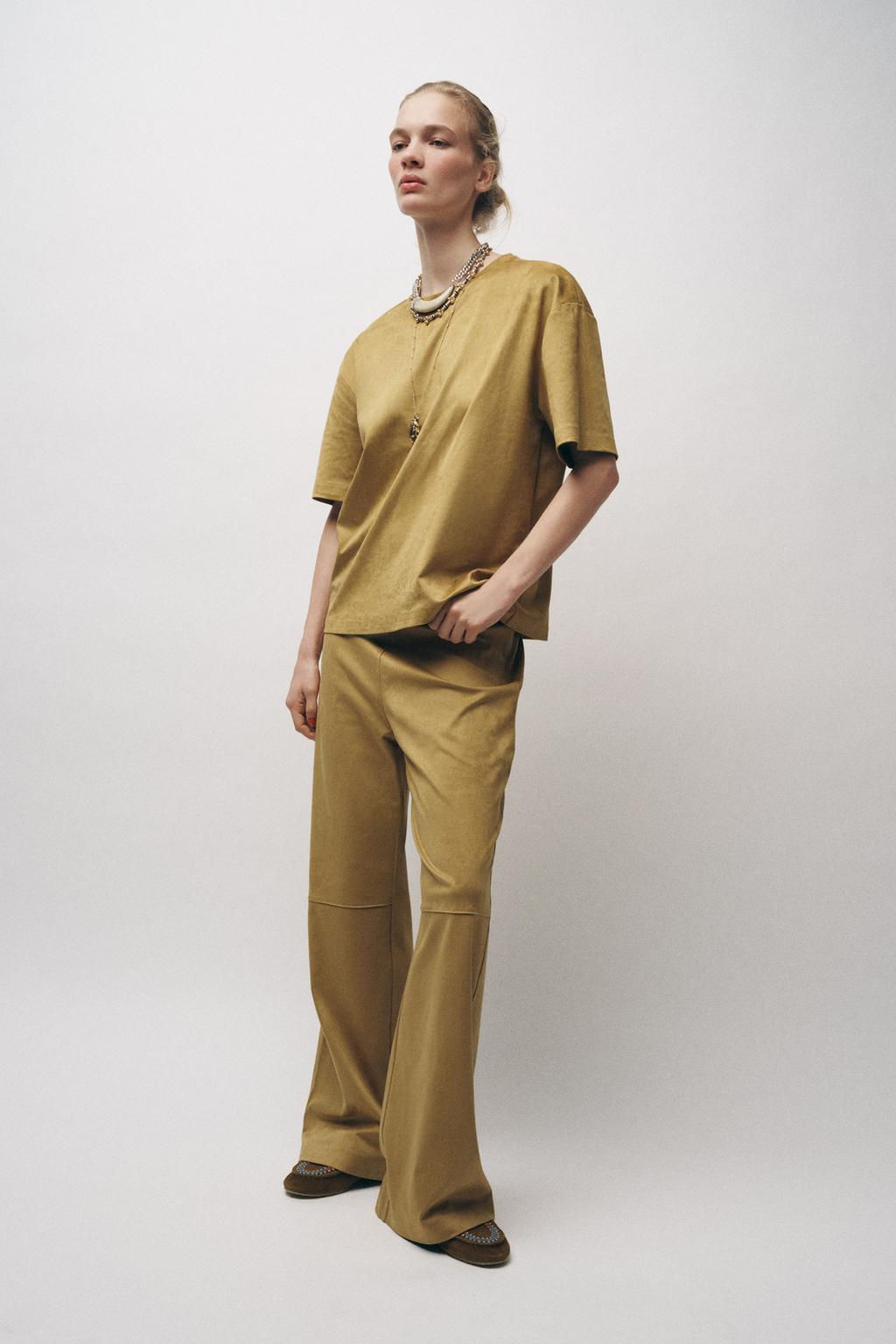 FAUX SUEDE TROUSERS - Zara фото 10