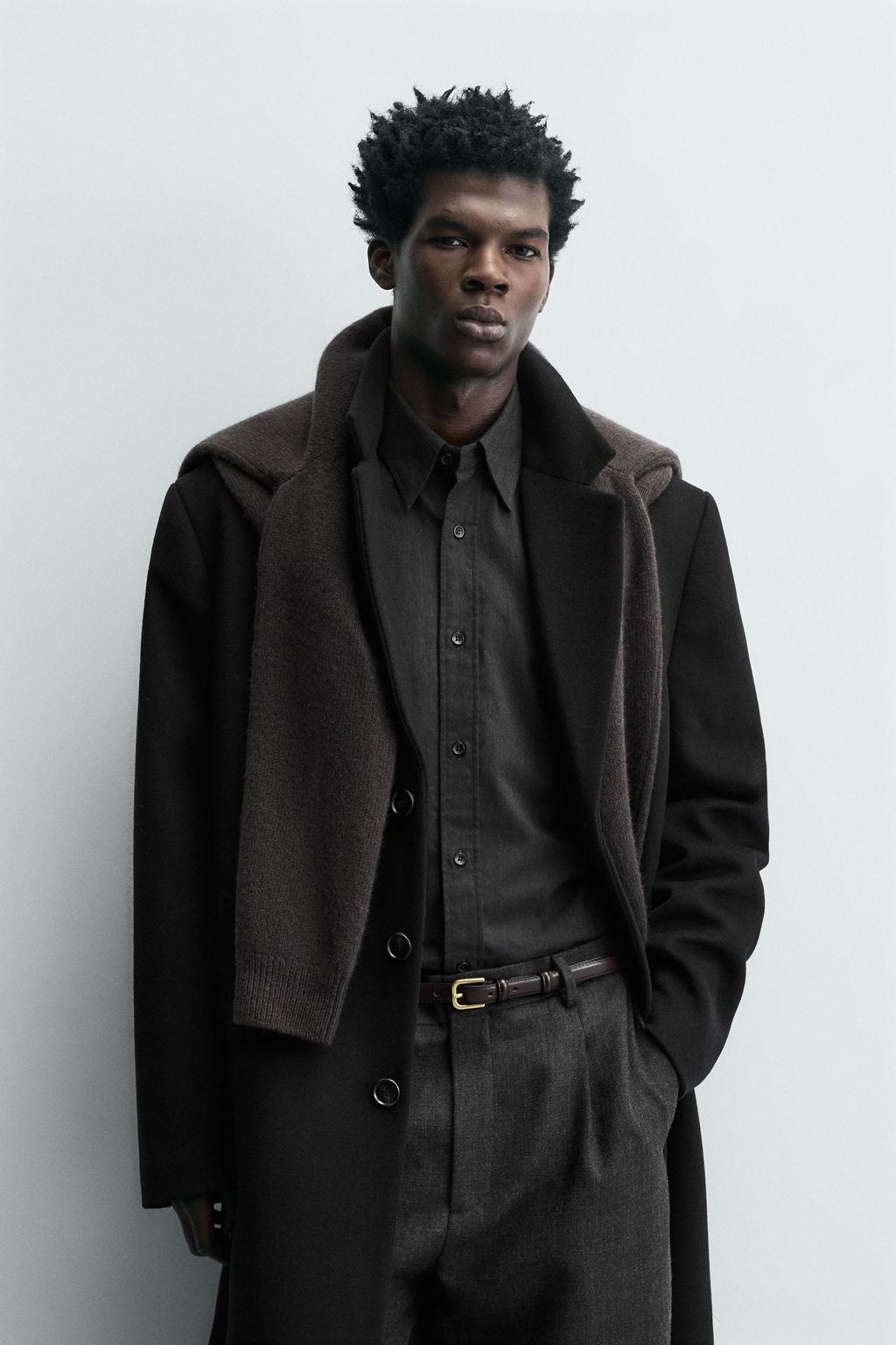 REGULAR FIT WOOL COAT - Zara фото 2