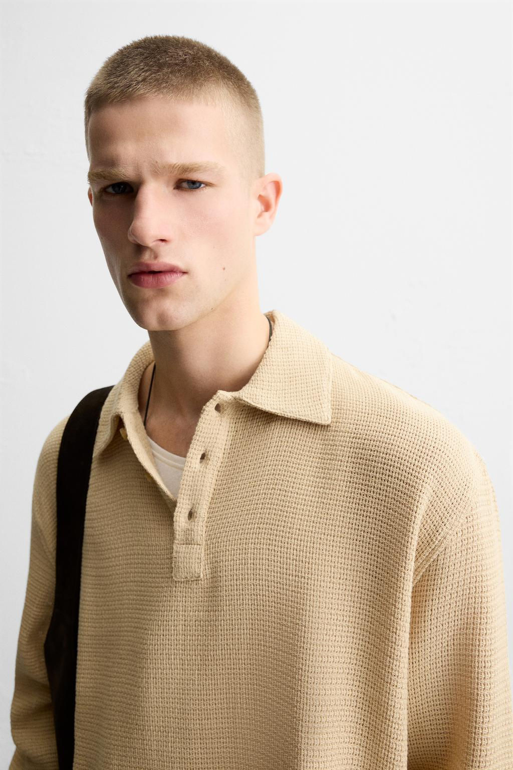 TEXTURED POLO SHIRT - Zara фото 14