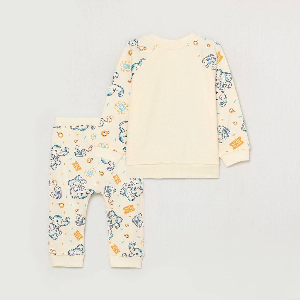 CRB wear/CWNB 90047-21-285 Комплект для мальчика (джемпер, брюки), экрю/Ex.Cherubino  фото 3