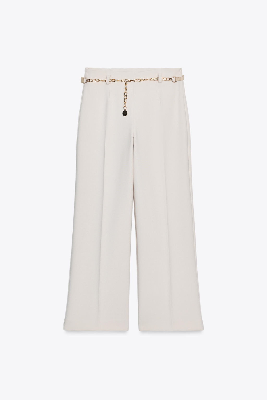 CROPPED TROUSERS WITH CHAIN BELT - Zara фото 6