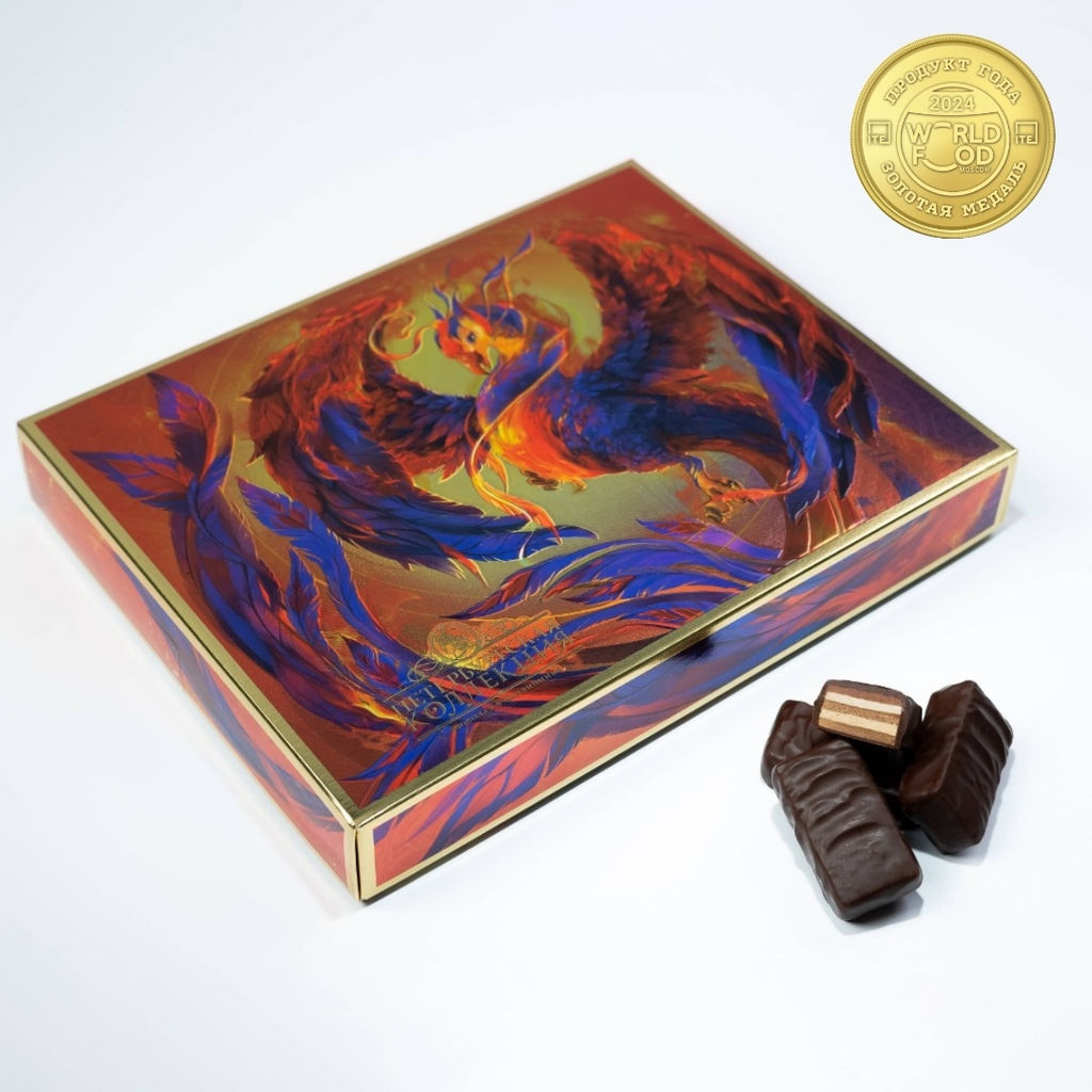 Шоколадные конфеты Миндальное пралине. сливочный крем (жар-птица )230 г - Петербургская коллекция фото 2