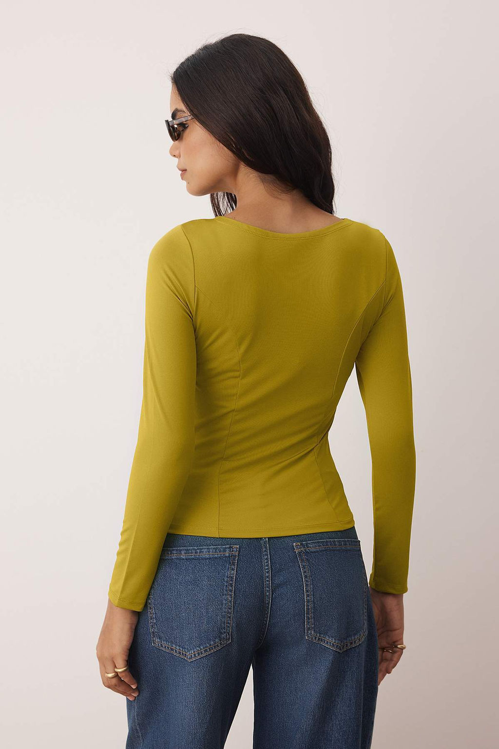 Siyah Fitted/Vucuda Oturan Uzun Kollu Kay?k Yaka Esnek Orme Bluz TWOAW26BZ00108 - Trendyolmilla фото 8