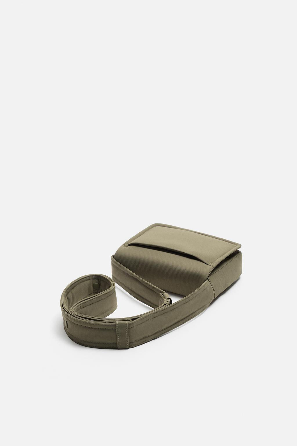 NYLON CROSSBODY BAG WITH FLAP - Zara фото 10