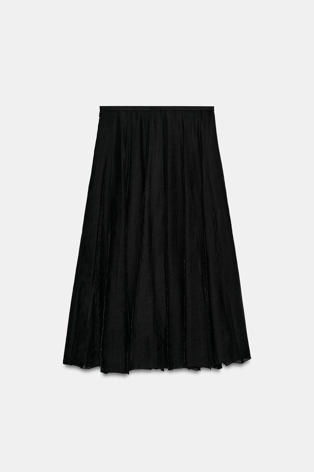 FALDA COMBINADA FLUIDA ZW COLLECTION / Negro - Zara фото 6