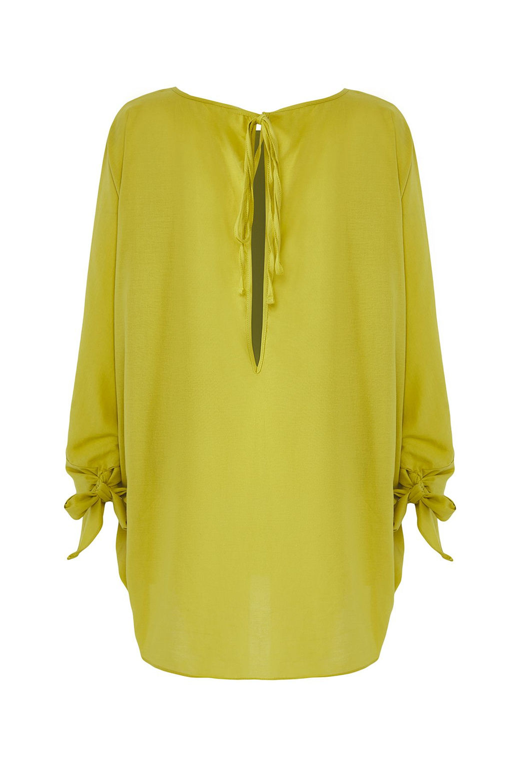 Yag Yesili Dokuma Baglama Detayl? %100 Pamuk Plaj Mini Elbise TBESS25EL00040 - Trendyolmilla фото 6