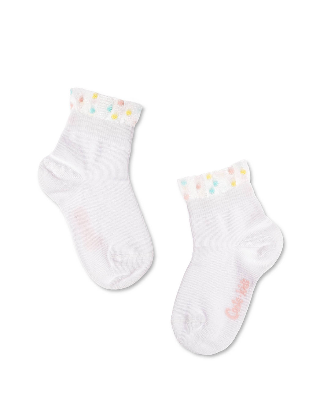 Цена за 2 пары CONTE-KIDS Короткие носки с воздушным пикотом TIP-TOP белый