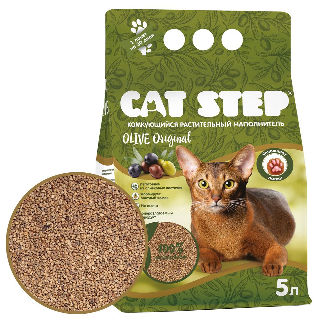 Новинка! Наполнитель Cat Step OLIVA 5л