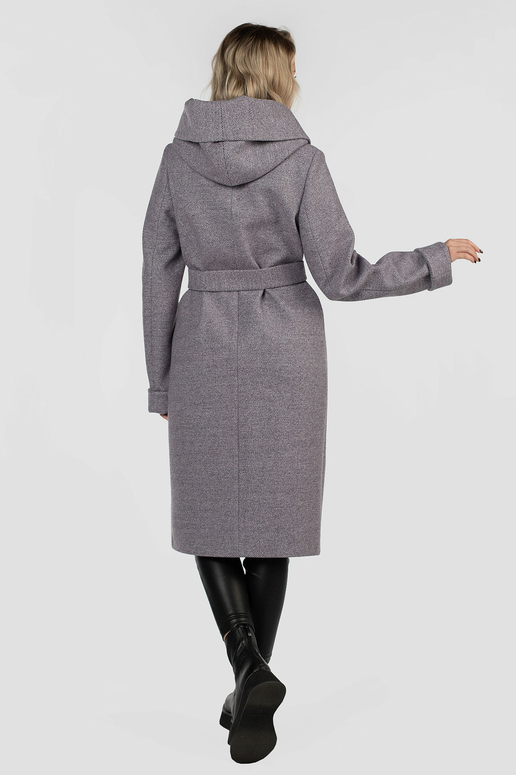 01-12058 Пальто женское демисезонное (пояс) - El podio фото 4