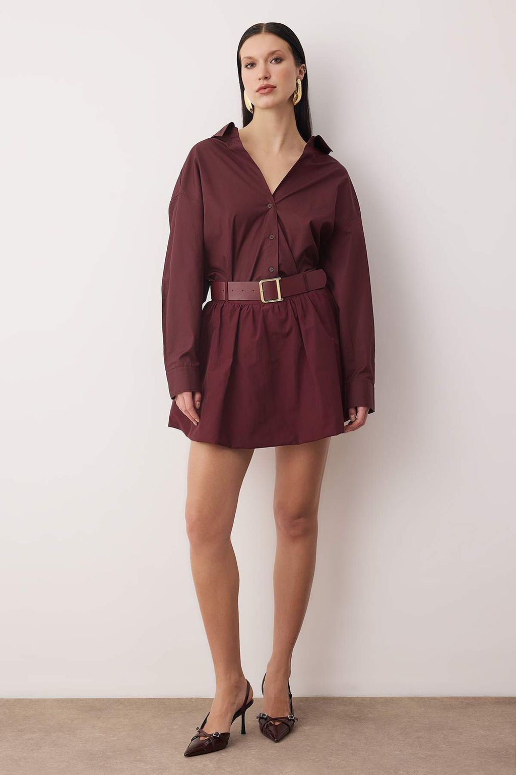 Limited Edition Siyah Sort Astarl? Kemerli Ekstra K?sa/Super Mini Balon Etek TPRAW26ET00003 - Trendyolmilla фото 10