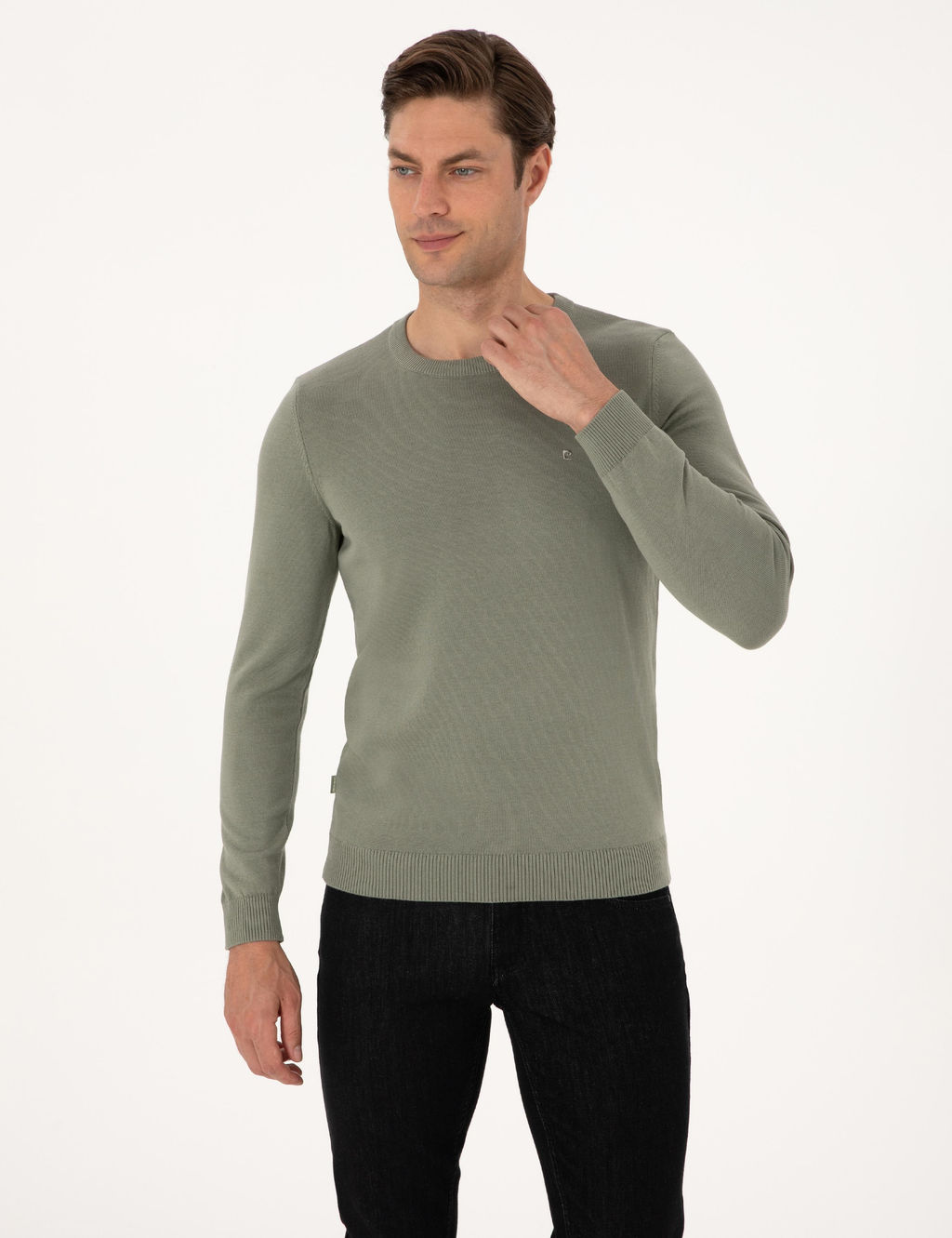 Ada _ay_ Slim Fit Bisiklet Yaka Basic Triko Kazak - Pierre cardin фото 3