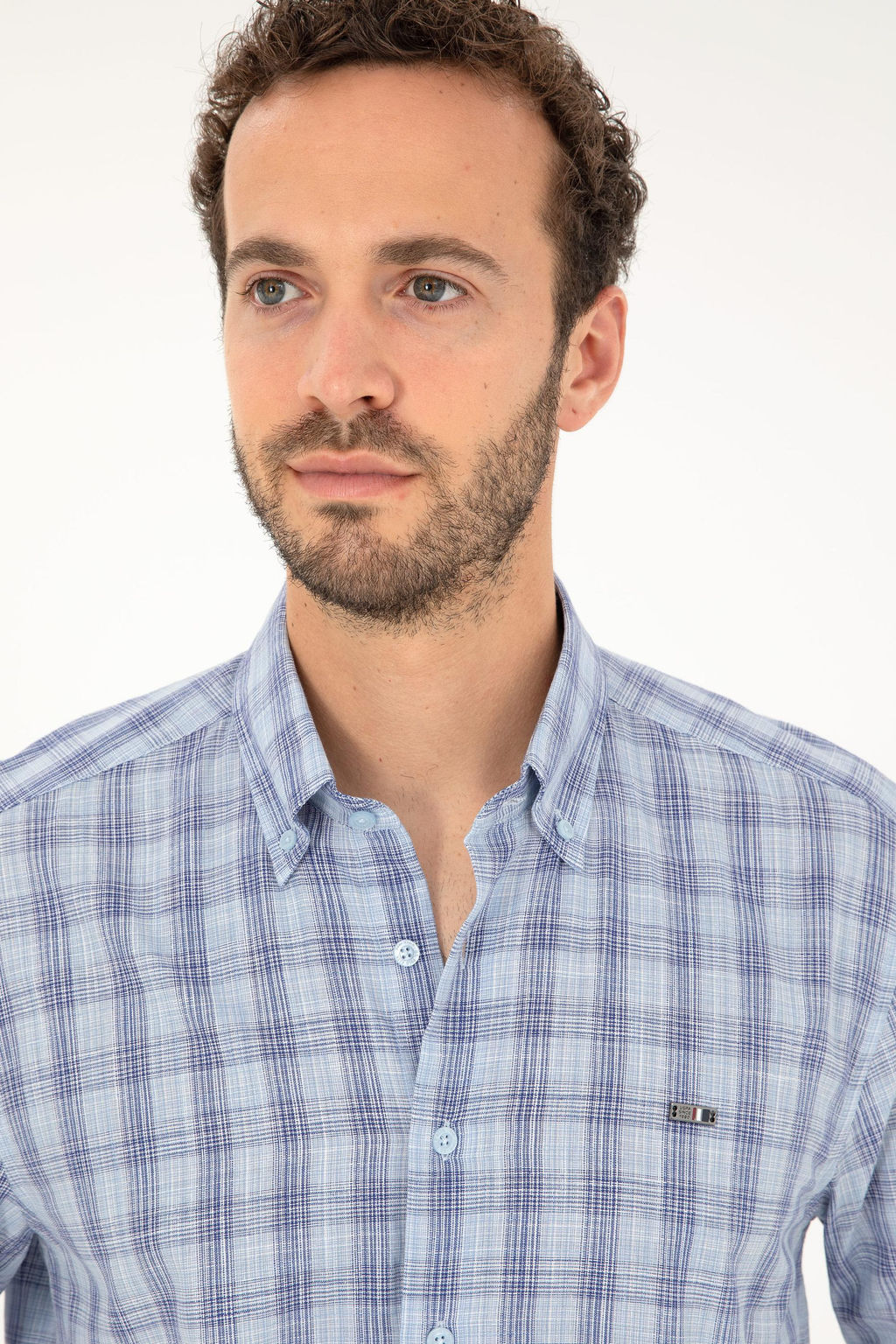 Мужская темно-синяя рубашка с длинным рукавом Неожиданная скидка в корзине - U.s. polo assn фото 2