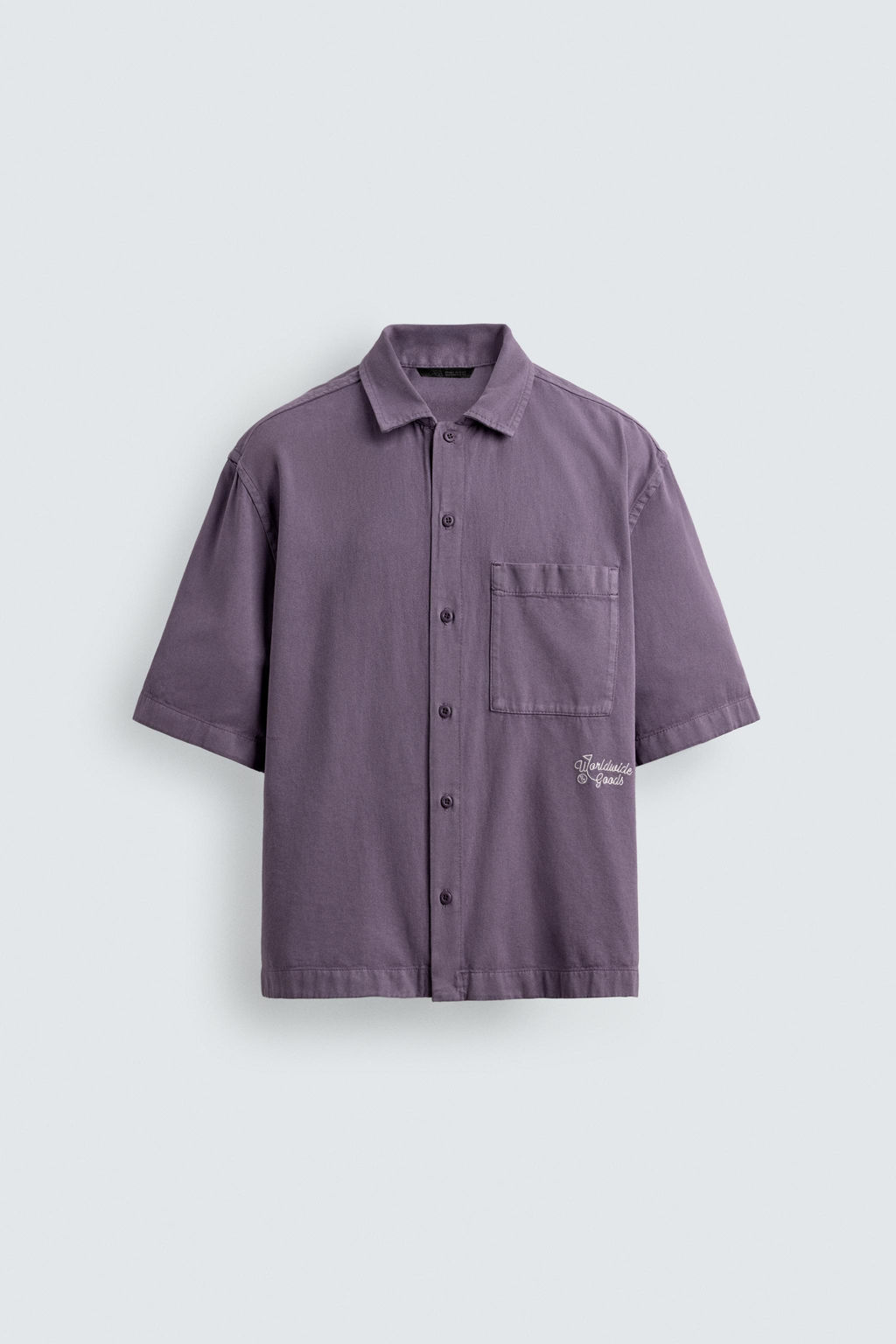 SOBRECAMISA ESTRUCTURA BORDADO / Morado - Zara фото 8