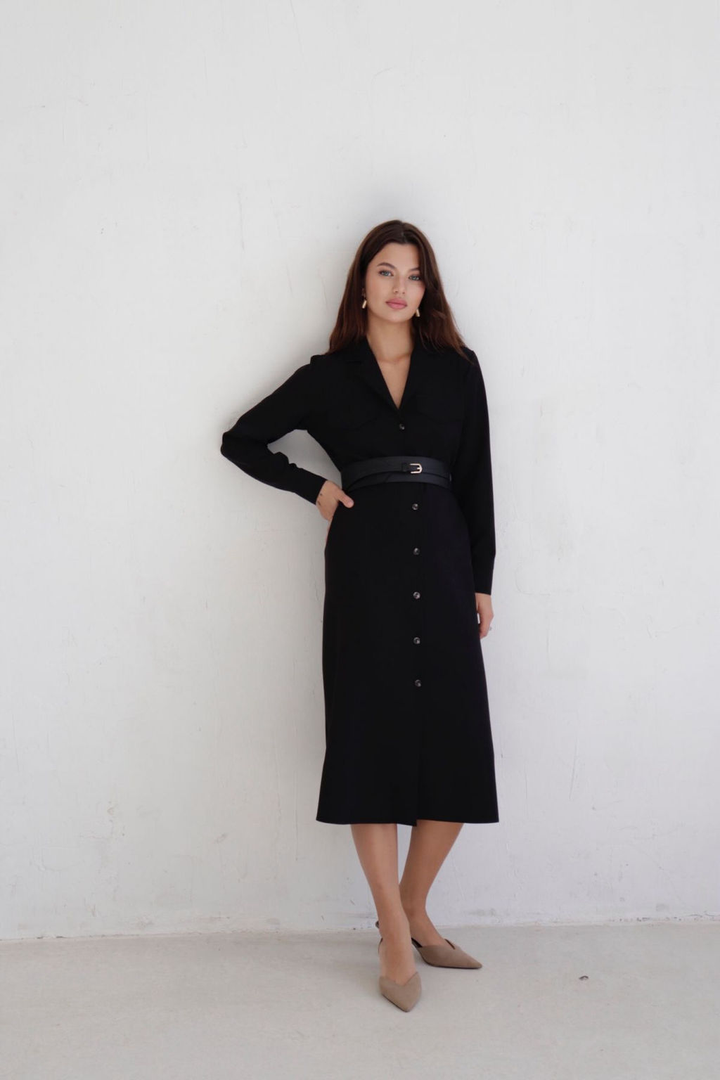 Платье-рубашка с английским воротником - Martichelli фото 161