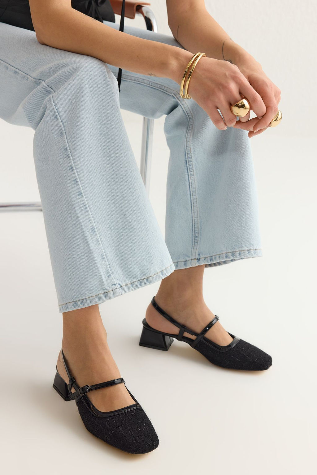 Trendyol Shoes Bej Tuvit Kare Burun Mary Jane Kad?n Blok Topuklu Ayakkab? TAKSS25TO00023 - Trendyolmilla фото 15
