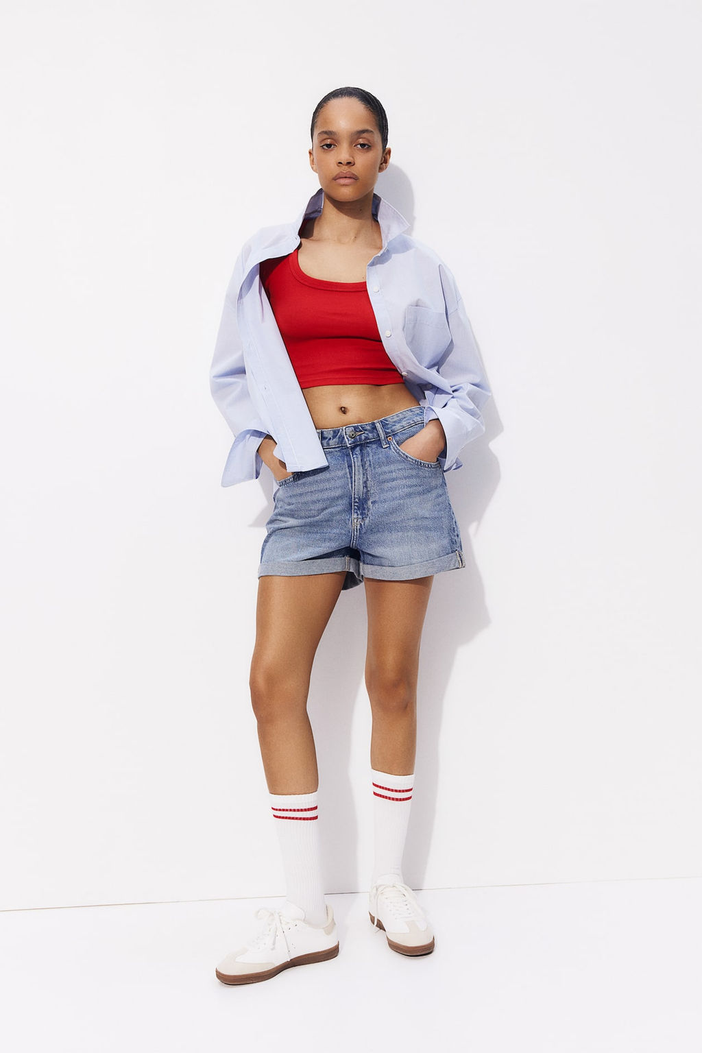 Camiseta cropped de canale - H&m фото 3