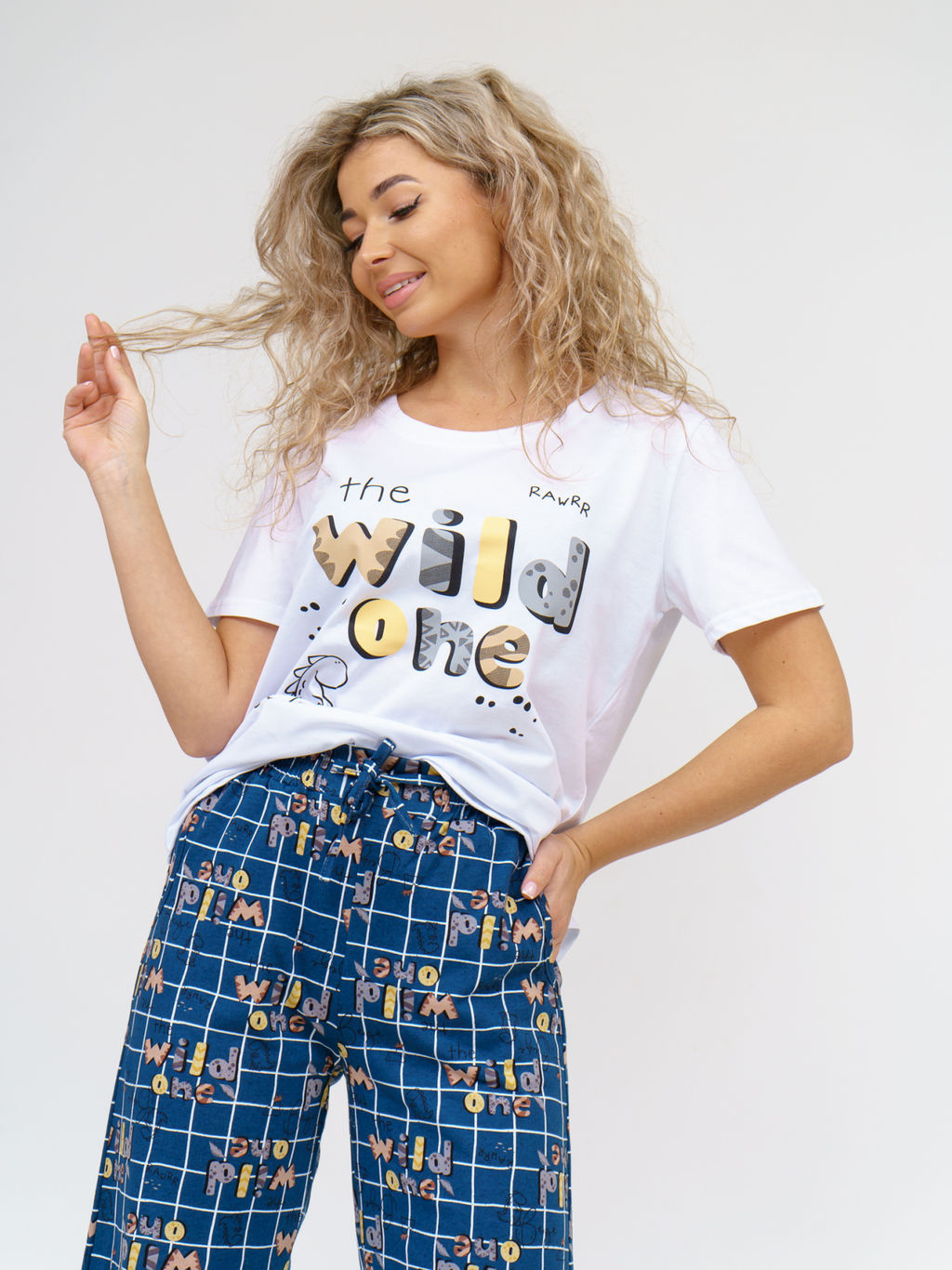 926 Пижама "Клетка/индиго"