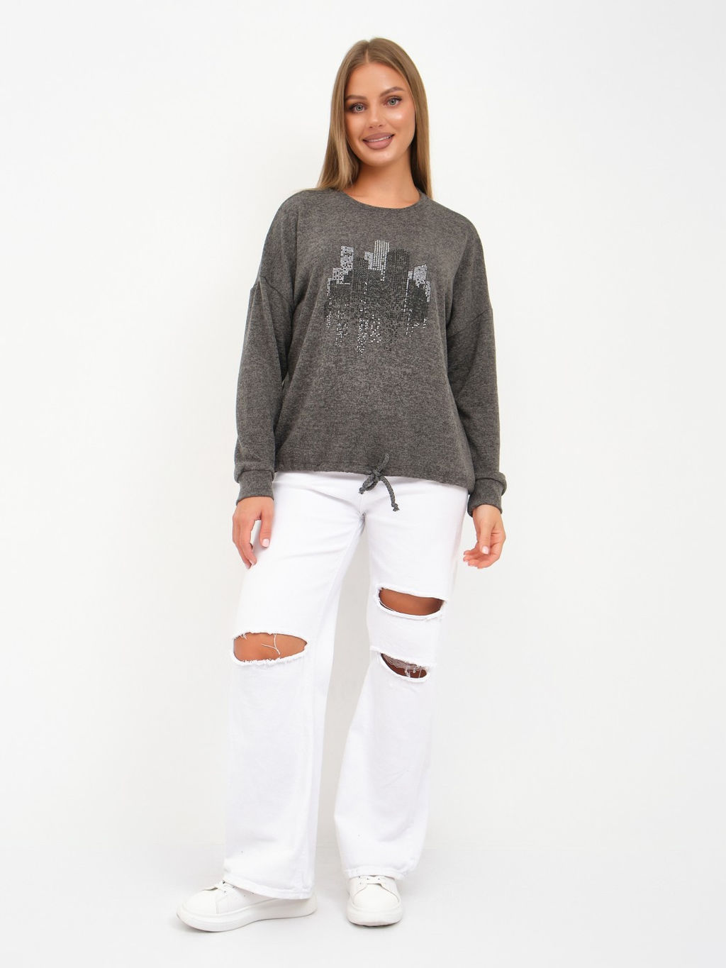 Джемпер женский Келли-2 серый