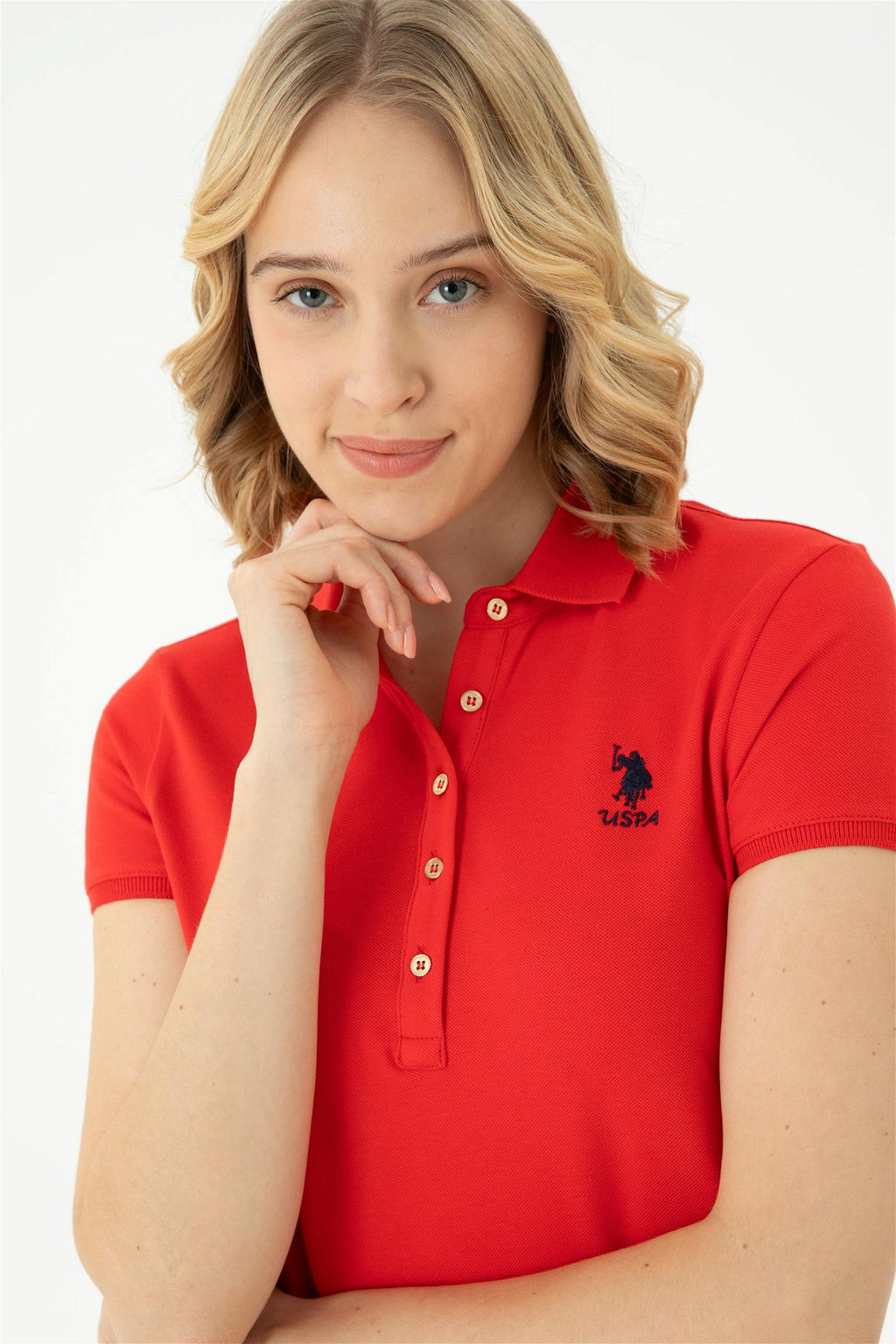 Женское красное трикотажное платье - U.s. polo assn фото 4