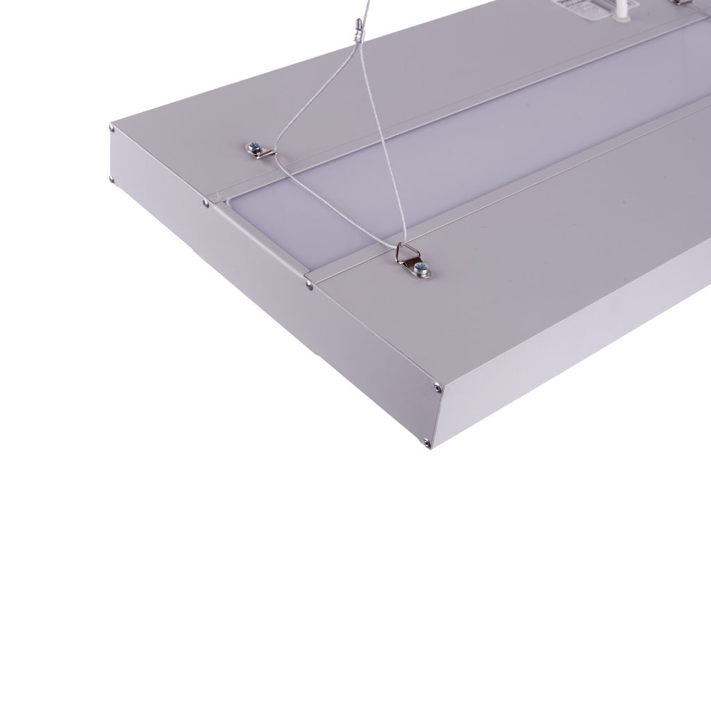 ULO-K16B 2x16W/4000K/L50 5W/3000K IP44 LIGHT GREY Светильник линейный светодиодный подвесной с фоновой подсветкой. Белый свет (4000К). Алюминий. Цвет светло-серый. TM Uniel