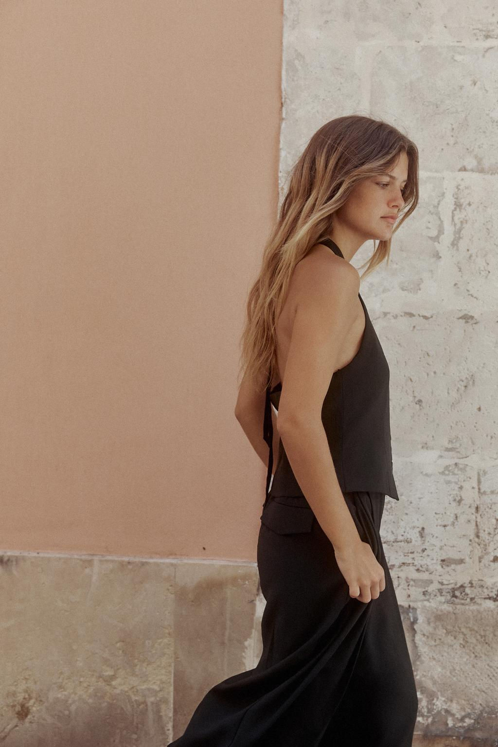 HALTER TIE WAISTCOAT TOP - Zara фото 5