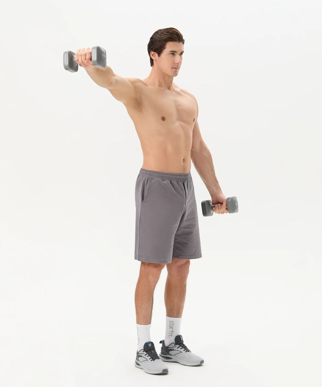 УЦЕНКА Гантель виниловая STARFIT DB-106 5 кг, квадратный, темно-серый  фото 6