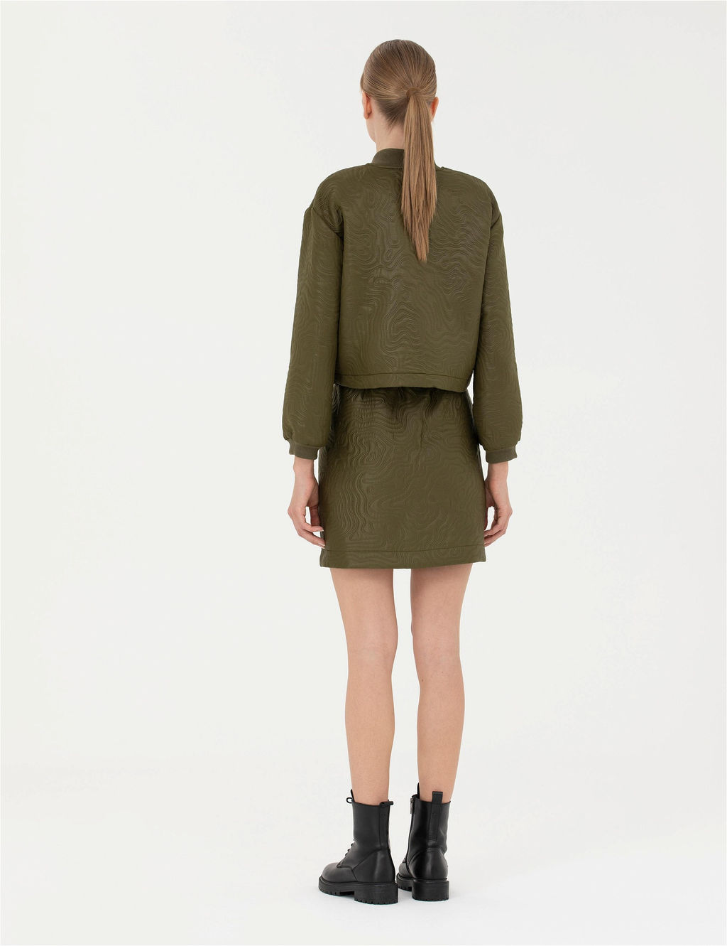 Haki A Kesim Dokuma Etek - Pierre cardin фото 4
